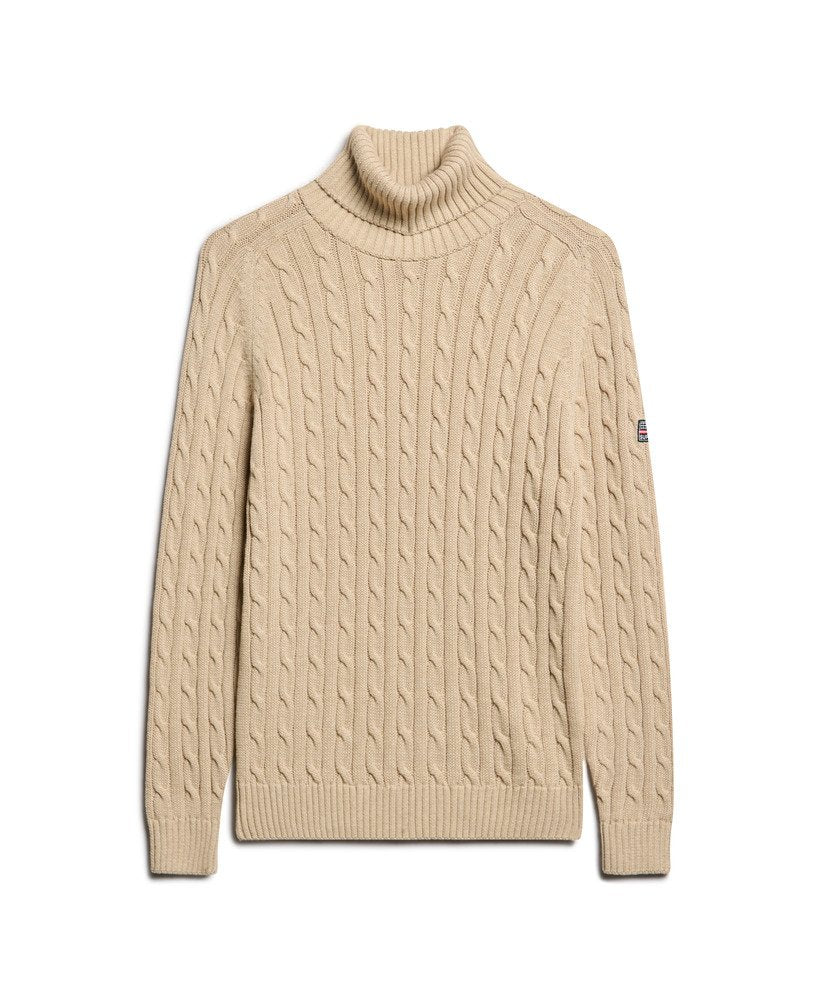 Womens' Turtleneck Long Sleeve Cable Knit Sweaters